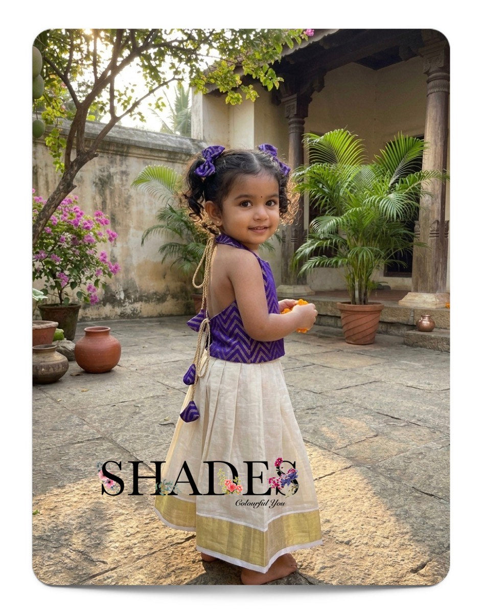 Royal violet top and skirt