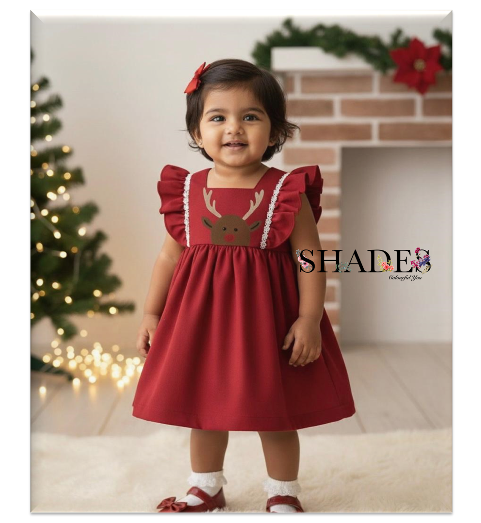 Red reindeer frock