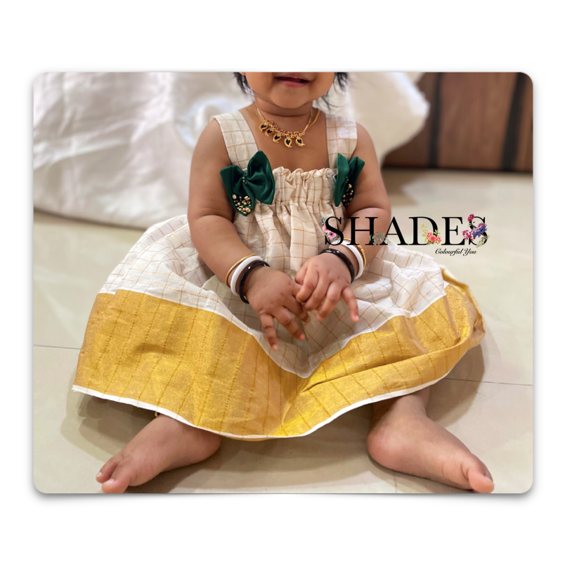 Off White golden checks frock