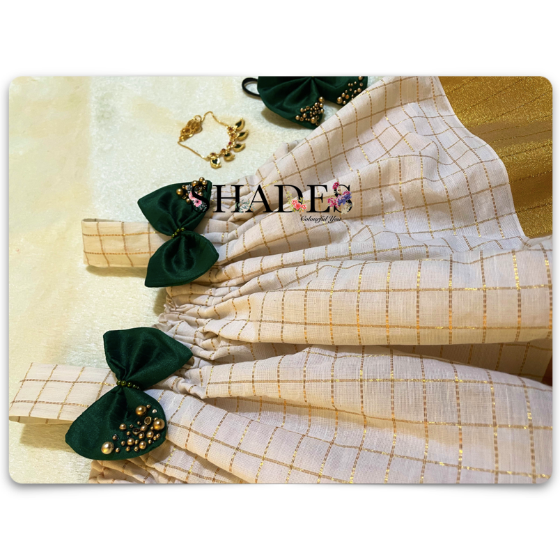 Off White golden checks frock