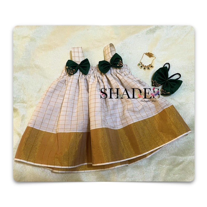 Off White golden checks frock
