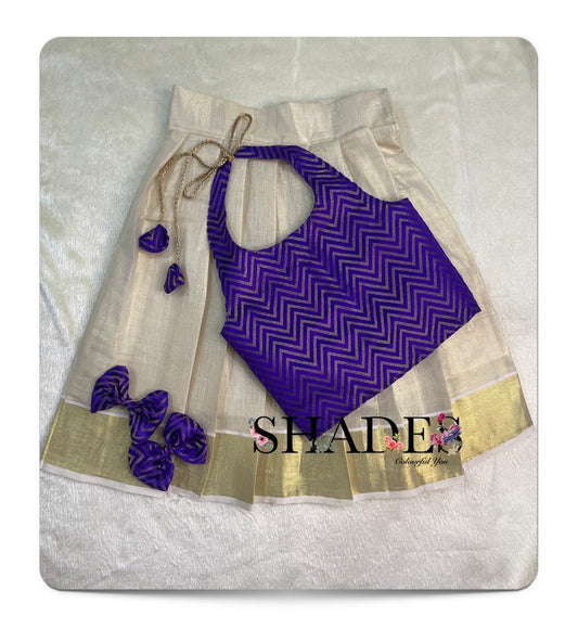 Royal violet top and skirt