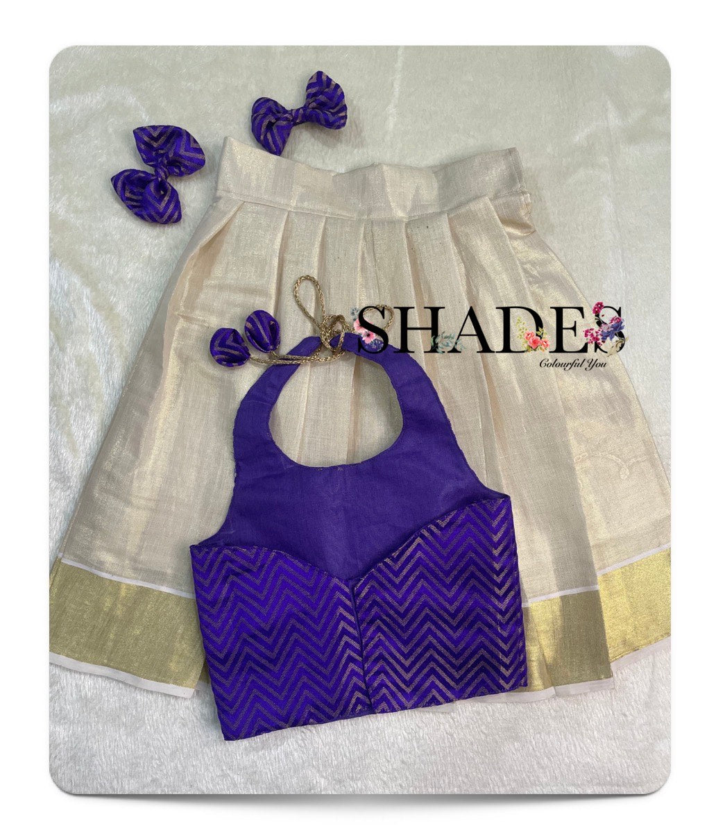 Royal violet top and skirt