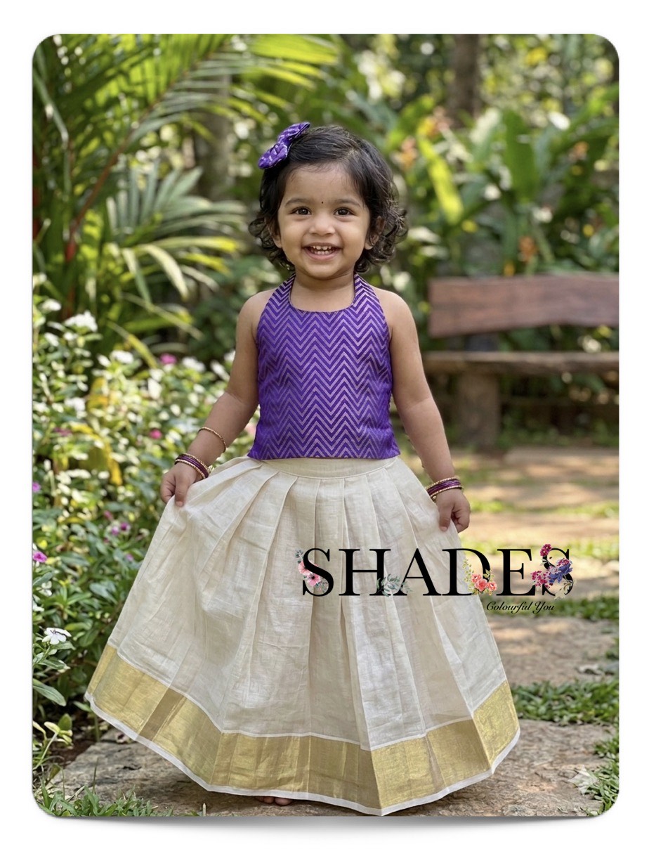 Royal violet top and skirt