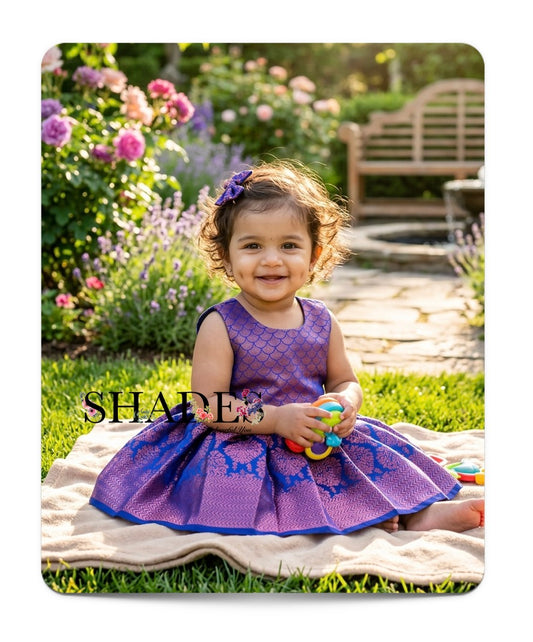 Royal blue brocade dress