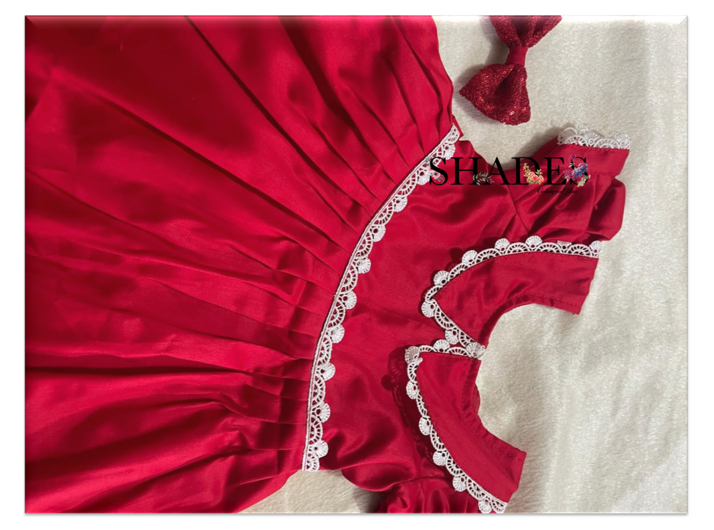 Red lace frock
