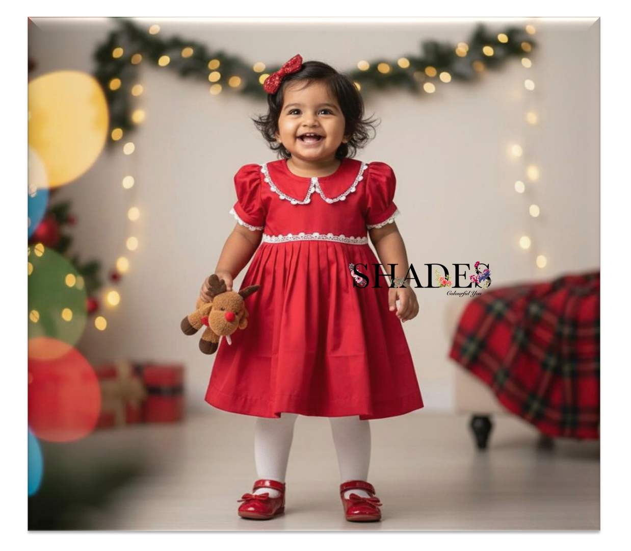 Red lace frock